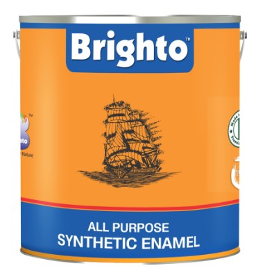 Brighto Synthetic Enamel Exterior Paint – High Gloss Solvent Based Finish for Doors, Windows, Metal & Wood Surfaces